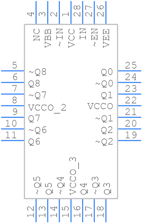 MC100E111FNG - onsemi - PCB symbol