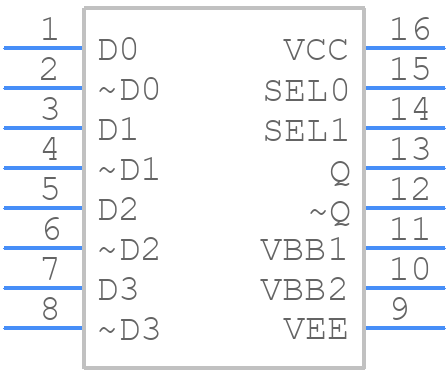 MC100EL57DG - onsemi - PCB symbol