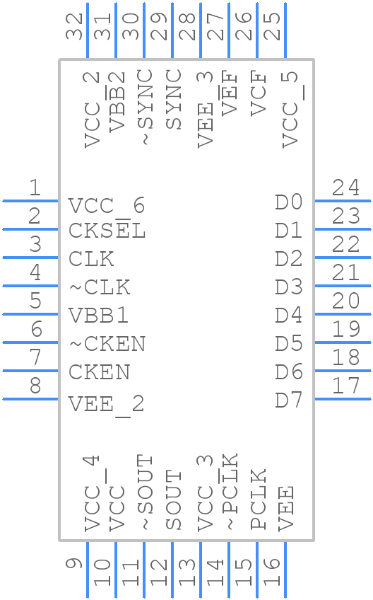 MC100EP446FAG - onsemi - PCB symbol
