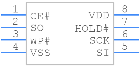 SST25LF020A-33-4I-SAE - SILICON STORAGE TECHNOLOGY - PCB symbol