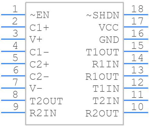 SP3222EUCT-L - EXAR - PCB symbol
