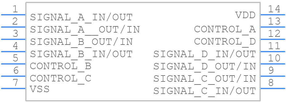 HCF4066BEY - STMicroelectronics - PCB symbol