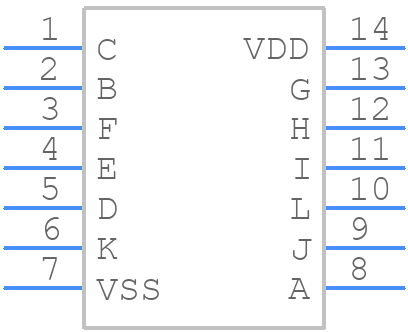 HCF4075BEY - STMicroelectronics - PCB symbol