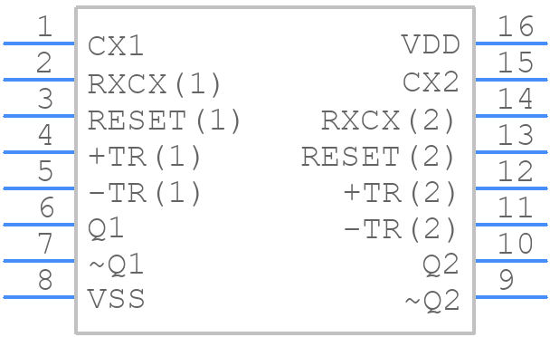 HCF4538BEY - STMicroelectronics - PCB symbol