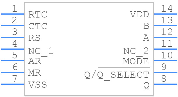 HCF4541BEY - STMicroelectronics - PCB symbol