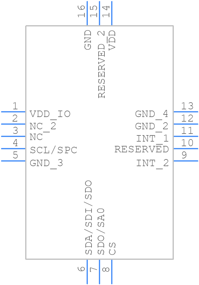 LIS331DLF - STMicroelectronics - PCB symbol