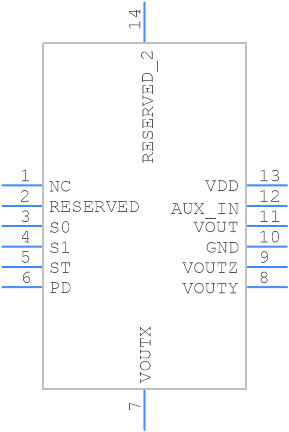 LIS352AX - STMicroelectronics - PCB symbol