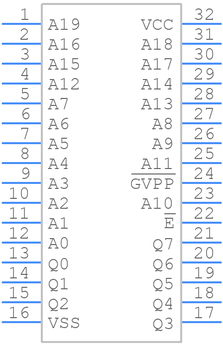 M27C801-100F1 - STMicroelectronics - PCB symbol