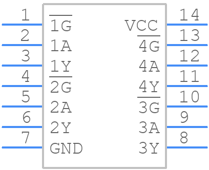 M74HC125RM13TR - STMicroelectronics - PCB symbol