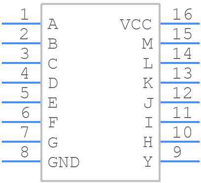 M74HC133B1R - STMicroelectronics - PCB symbol