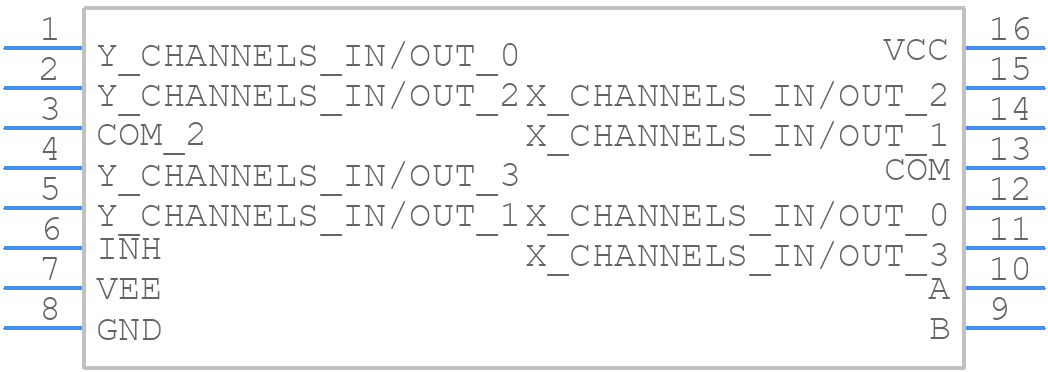 M74HC4052RM13TR - STMicroelectronics - PCB symbol
