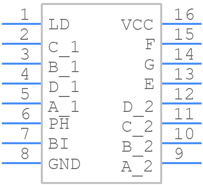 M74HC4543B1R - STMicroelectronics - PCB symbol