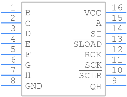 M74HC597B1R - STMicroelectronics - PCB symbol