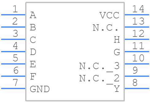 74HC30PW - Nexperia - PCB symbol