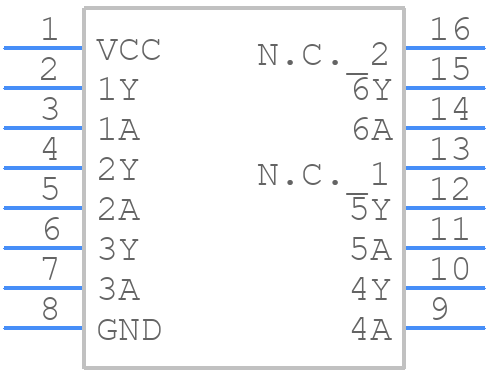 74HC4049N,652 - Nexperia - PCB symbol