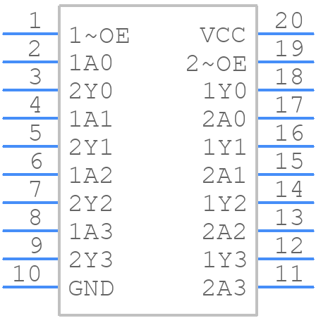74HCT244D - Nexperia - PCB symbol
