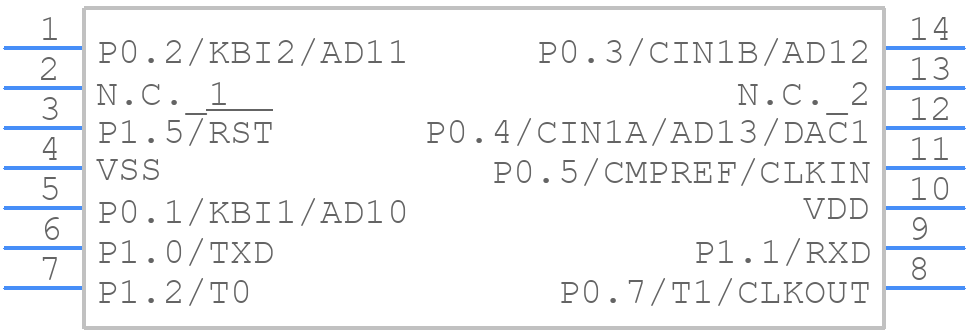 P89LPC9107FDH,129 - Nexperia - PCB symbol