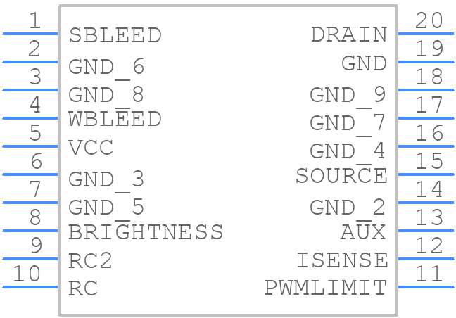 SSL2102T/N1,518 - Nexperia - PCB symbol