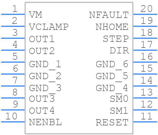 DRV8805DW - Texas Instruments - PCB symbol