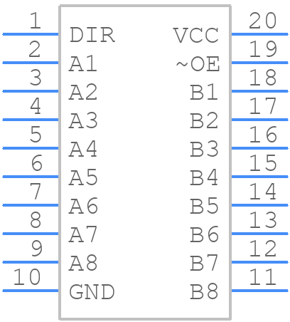 SN74AS645N - Texas Instruments - PCB symbol