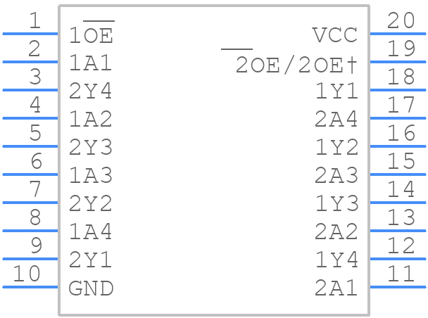SN74AS757N - Texas Instruments - PCB symbol