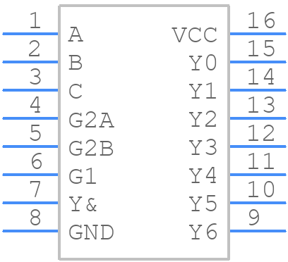 SN74AS138D - Texas Instruments - PCB symbol
