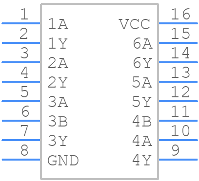 SN74LS31N - Texas Instruments - PCB symbol