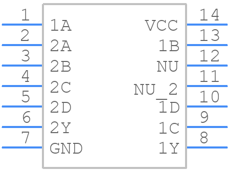 SN74S51N - Texas Instruments - PCB symbol