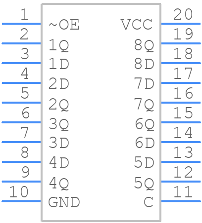 SN74S373DW - Texas Instruments - PCB symbol