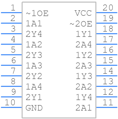 SN74BCT240DW - Texas Instruments - PCB symbol