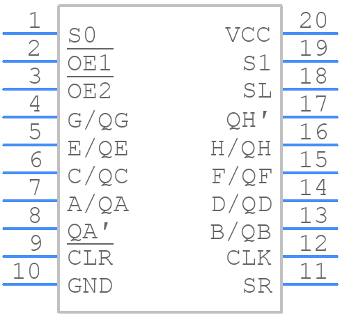 SN74ALS323N - Texas Instruments - PCB symbol