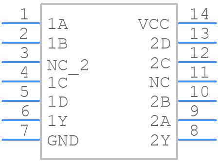 SN74S20N - Texas Instruments - PCB symbol