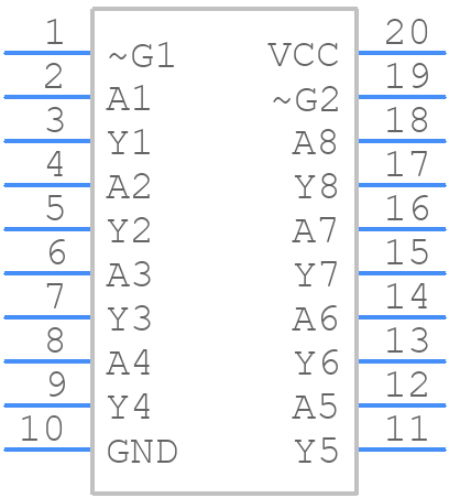 SN74LS465DW - Texas Instruments - PCB symbol