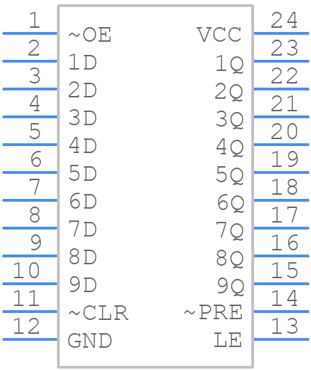 SN74ALS843DW - Texas Instruments - PCB symbol