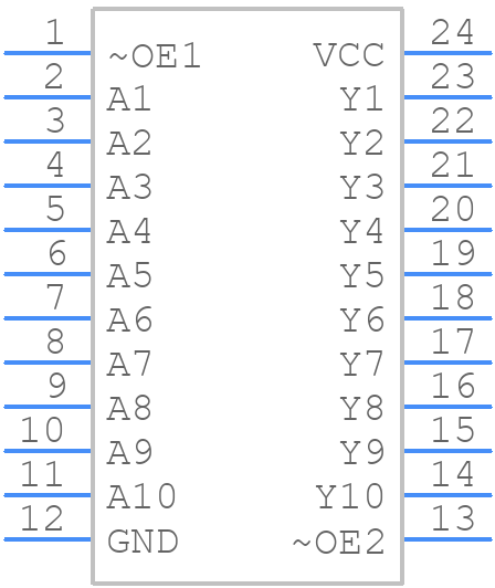SN74ABT2827DW - Texas Instruments - PCB symbol