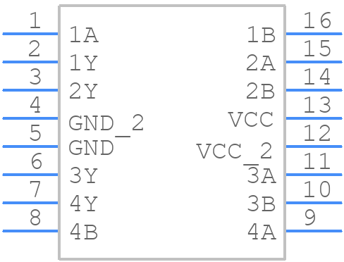 74ACT11032D - Texas Instruments - PCB symbol