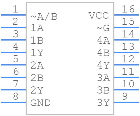 SN74LS158D - Texas Instruments - PCB symbol