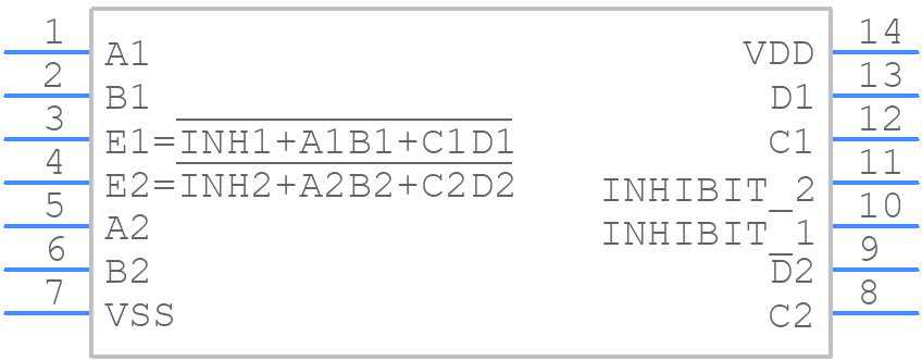 CD4085BE - Texas Instruments - PCB symbol