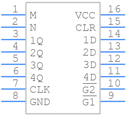 SN74LS173AD - Texas Instruments - PCB symbol