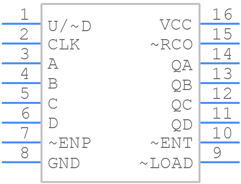 SN74LS669D - Texas Instruments - PCB symbol