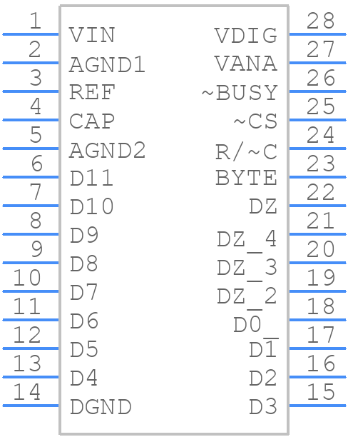 ADS7804U - Texas Instruments - PCB symbol