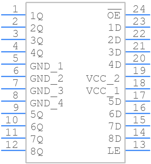 74ACT11373NT - Texas Instruments - PCB symbol