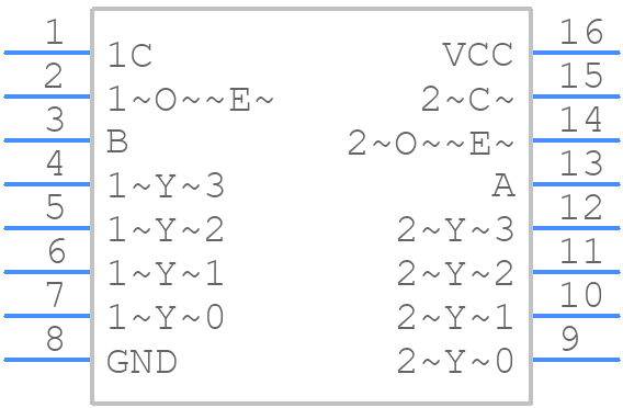 SN74ALS156D - Texas Instruments - PCB symbol