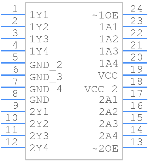 74ACT11240DW - Texas Instruments - PCB symbol