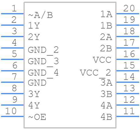 74ACT11257DW - Texas Instruments - PCB symbol
