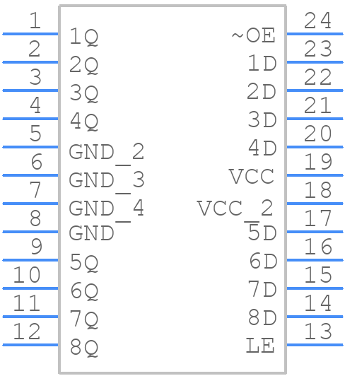 74ACT11373DW - Texas Instruments - PCB symbol