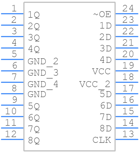 74ACT11374DW - Texas Instruments - PCB symbol
