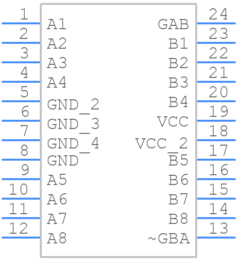 74ACT11623DW - Texas Instruments - PCB symbol