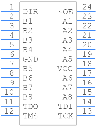 SN74ABT8245DW - Texas Instruments - PCB symbol