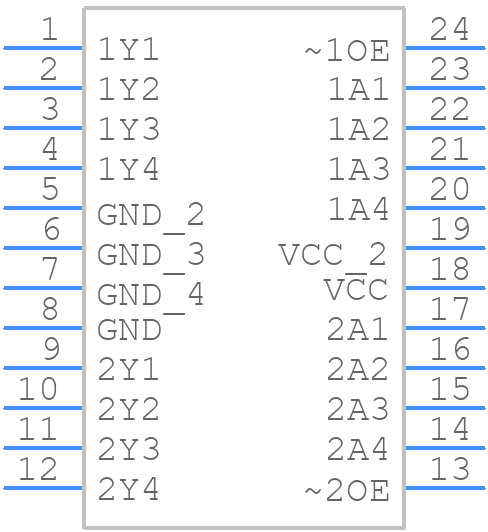 74AC11240DW - Texas Instruments - PCB symbol
